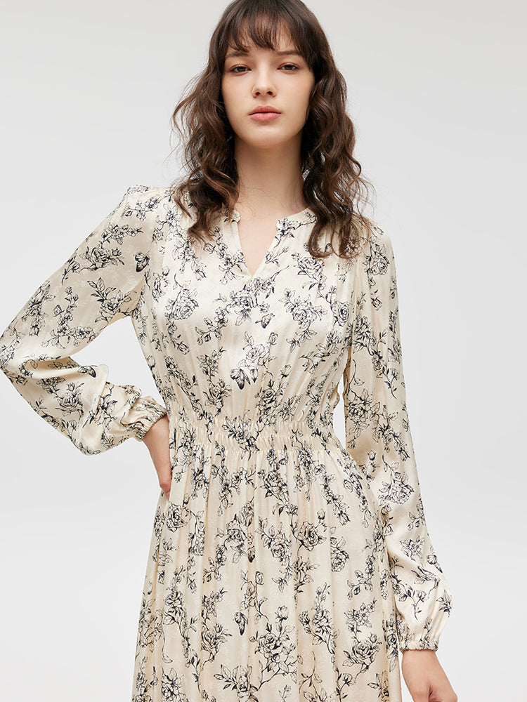 Conjunto Chaleco Eco Cuero Vegano y Vestido Midi Floral