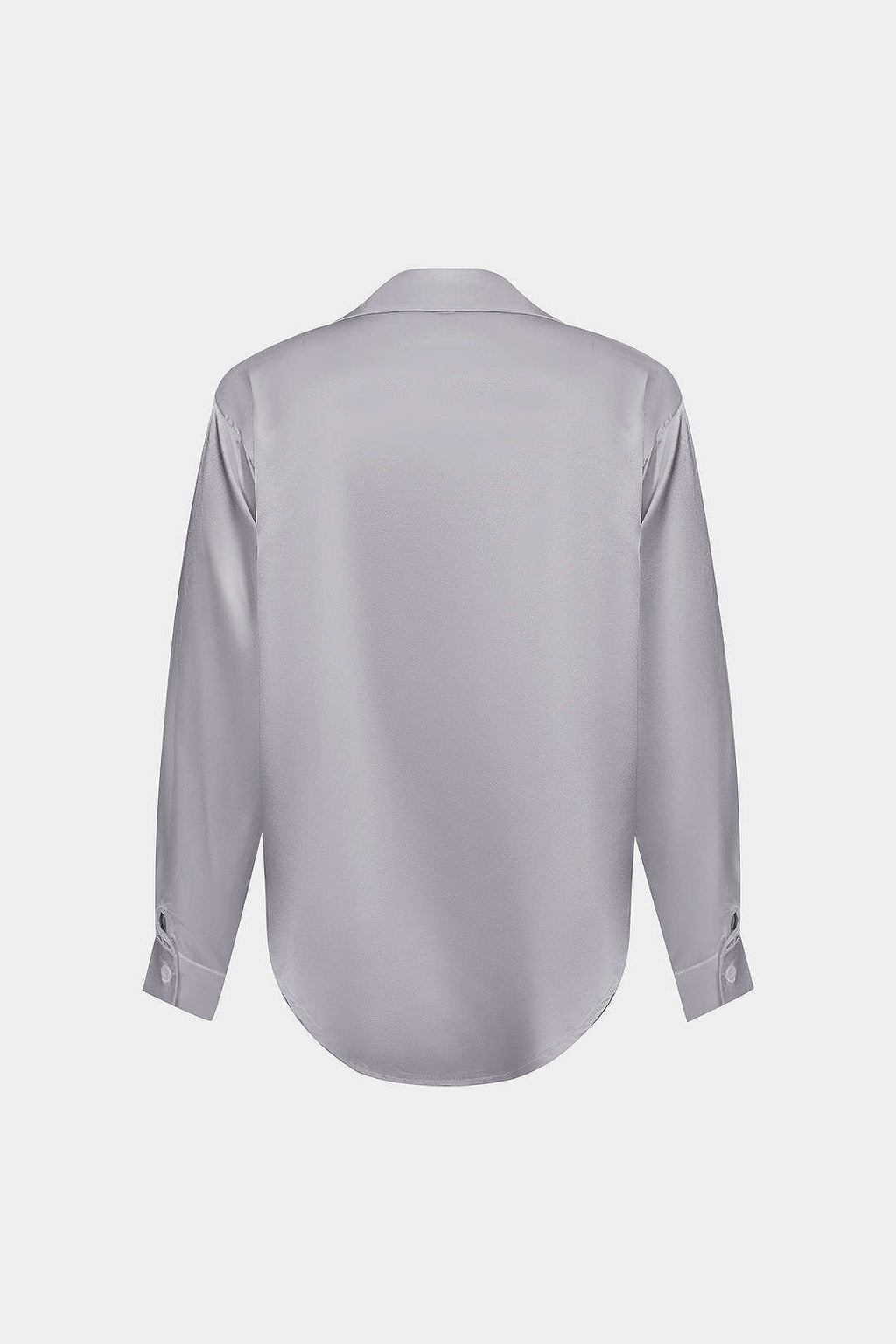 Camisa Satinada De Manga Larga Con Silueta Elegante