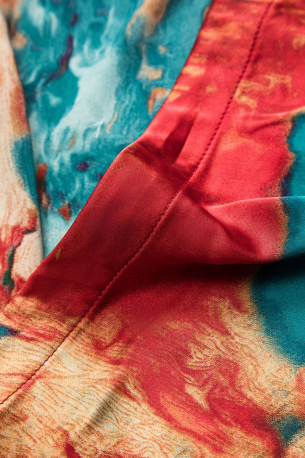 Falda Satén Estampado Floral Con Cordón Y Cintura Ajustable