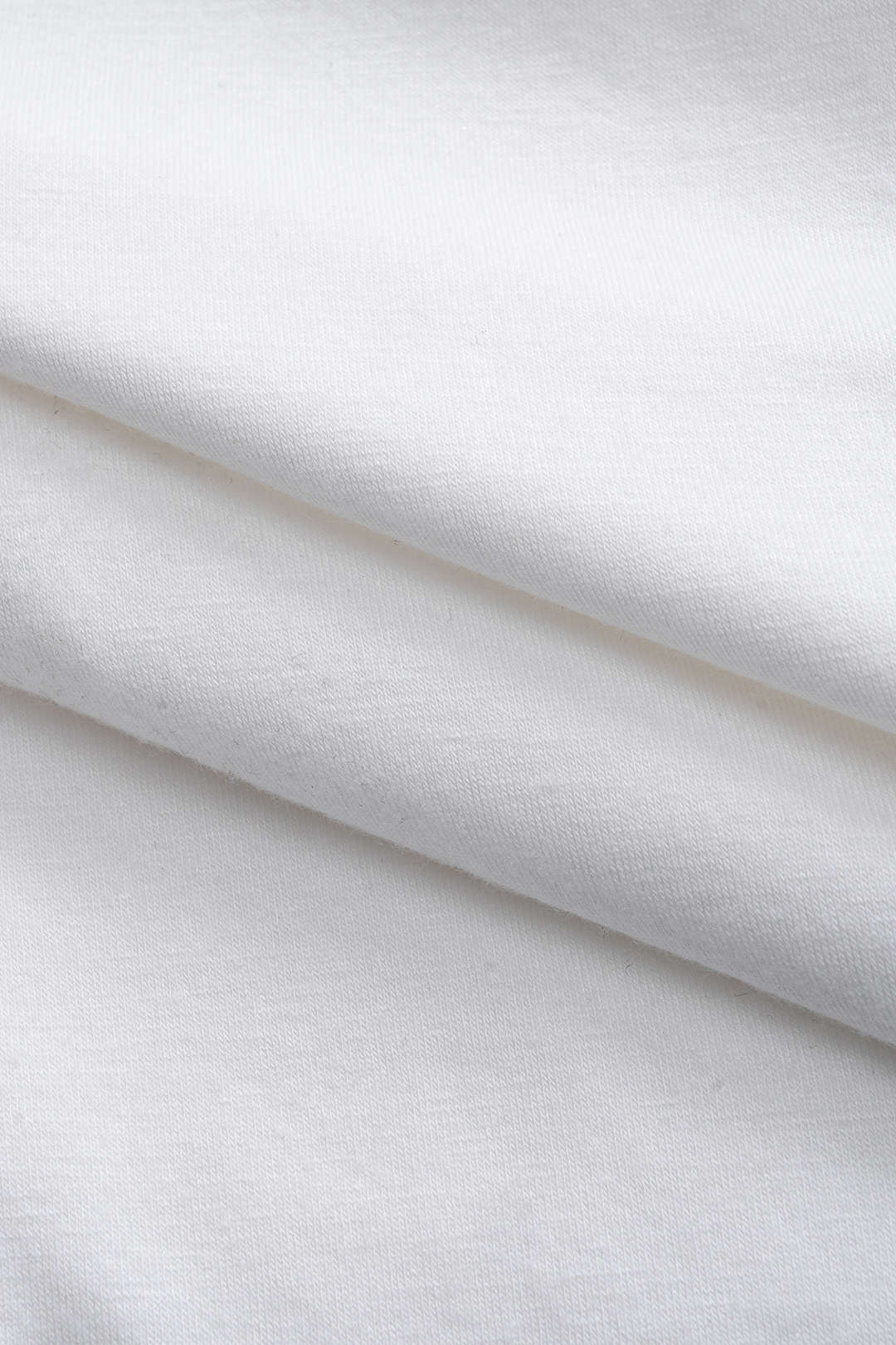 Camiseta De Algodón A Canalé Con Cuello Redondo Liso Diario