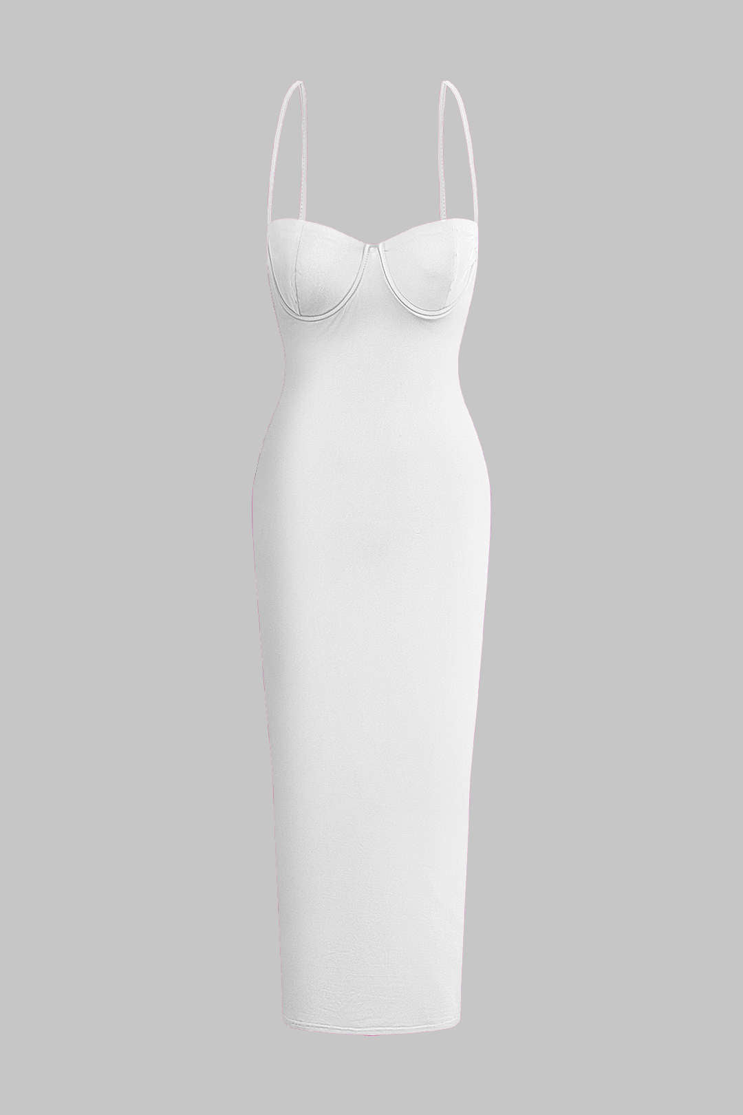 Vestido Maxi Recto con Escote Barco para Uso Diario