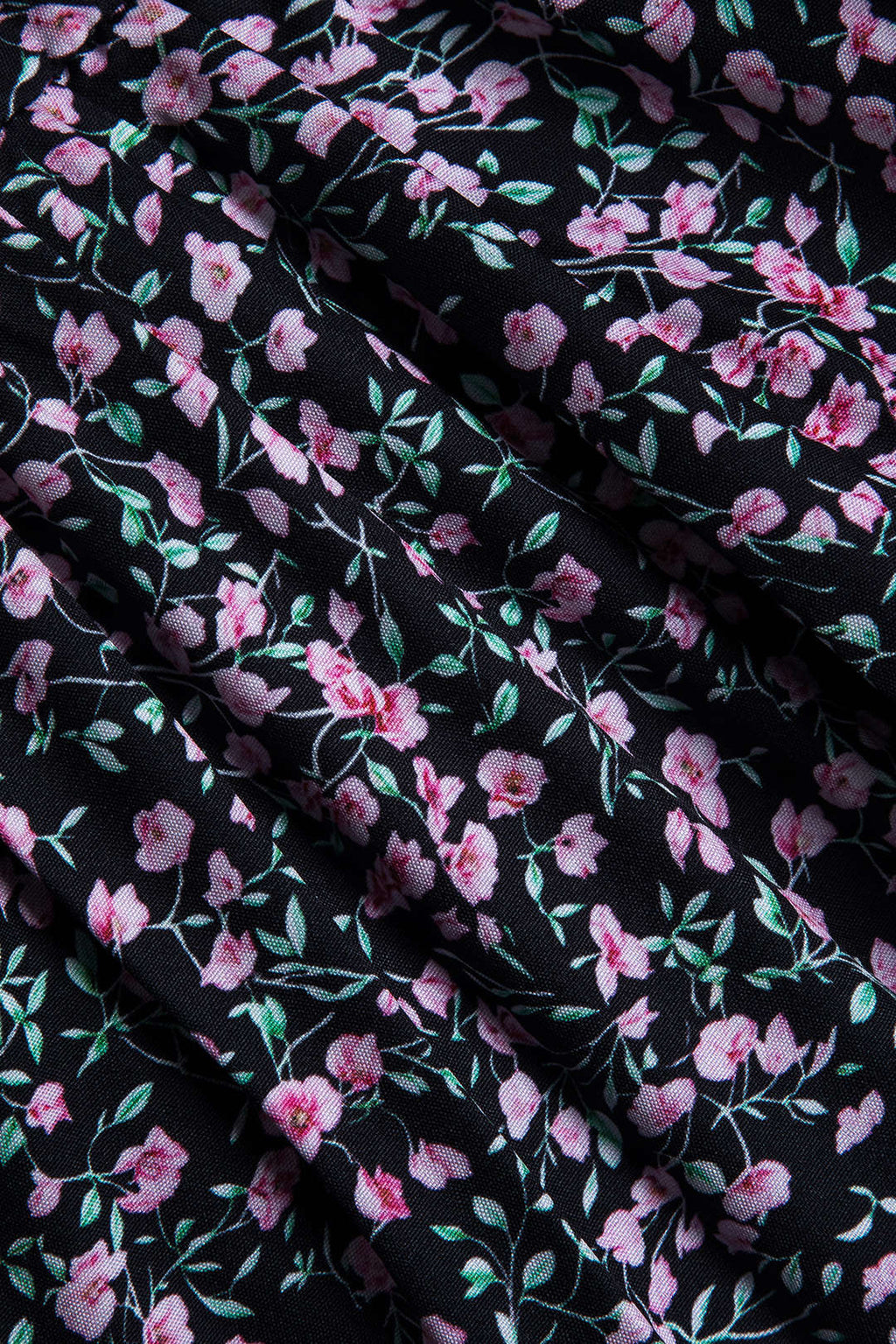 Vestido Mini De Manga Larga Con Encaje Floral Ditsy