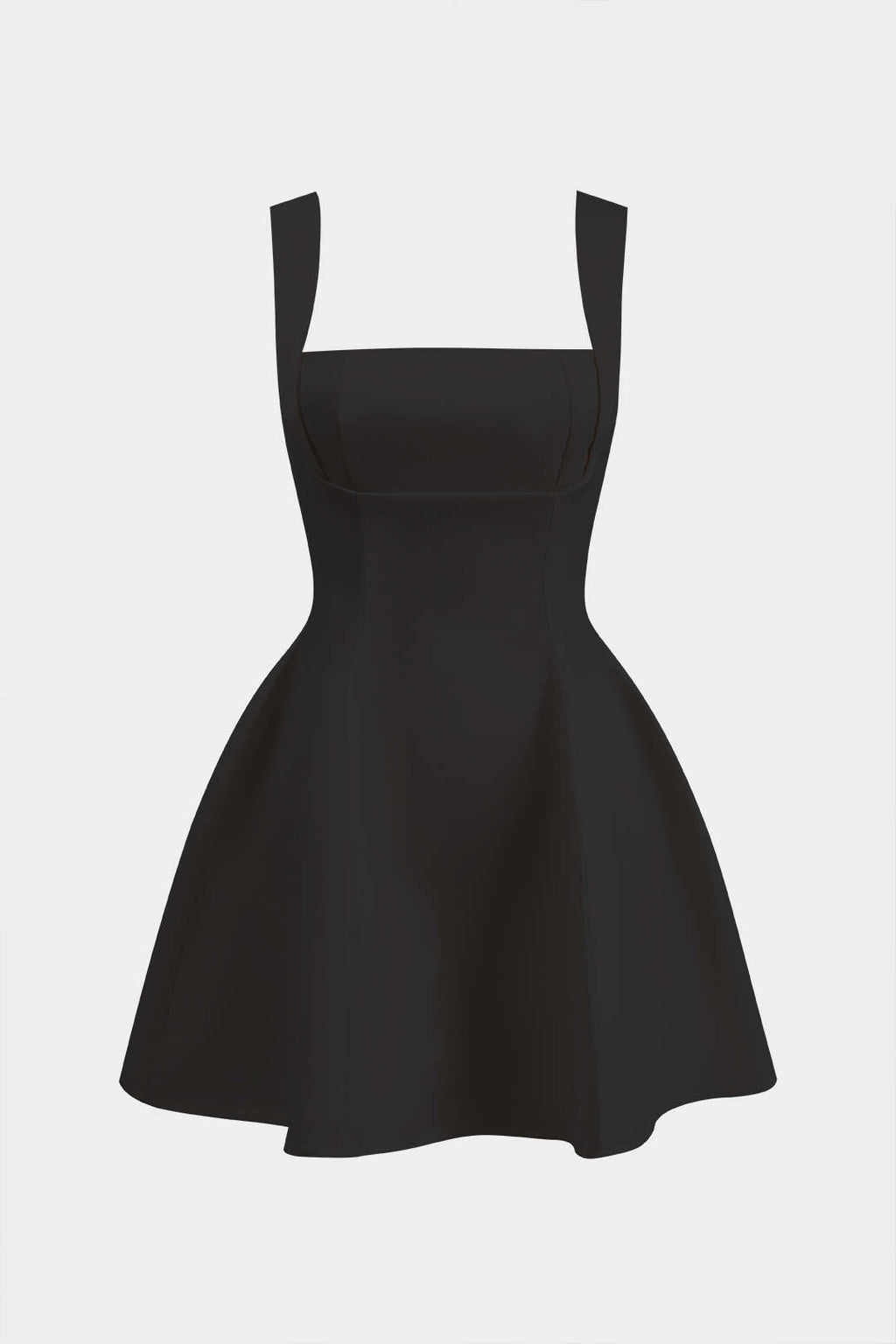 Vestido Mini Con Escote En V Y Cremallera Trasera Elegante