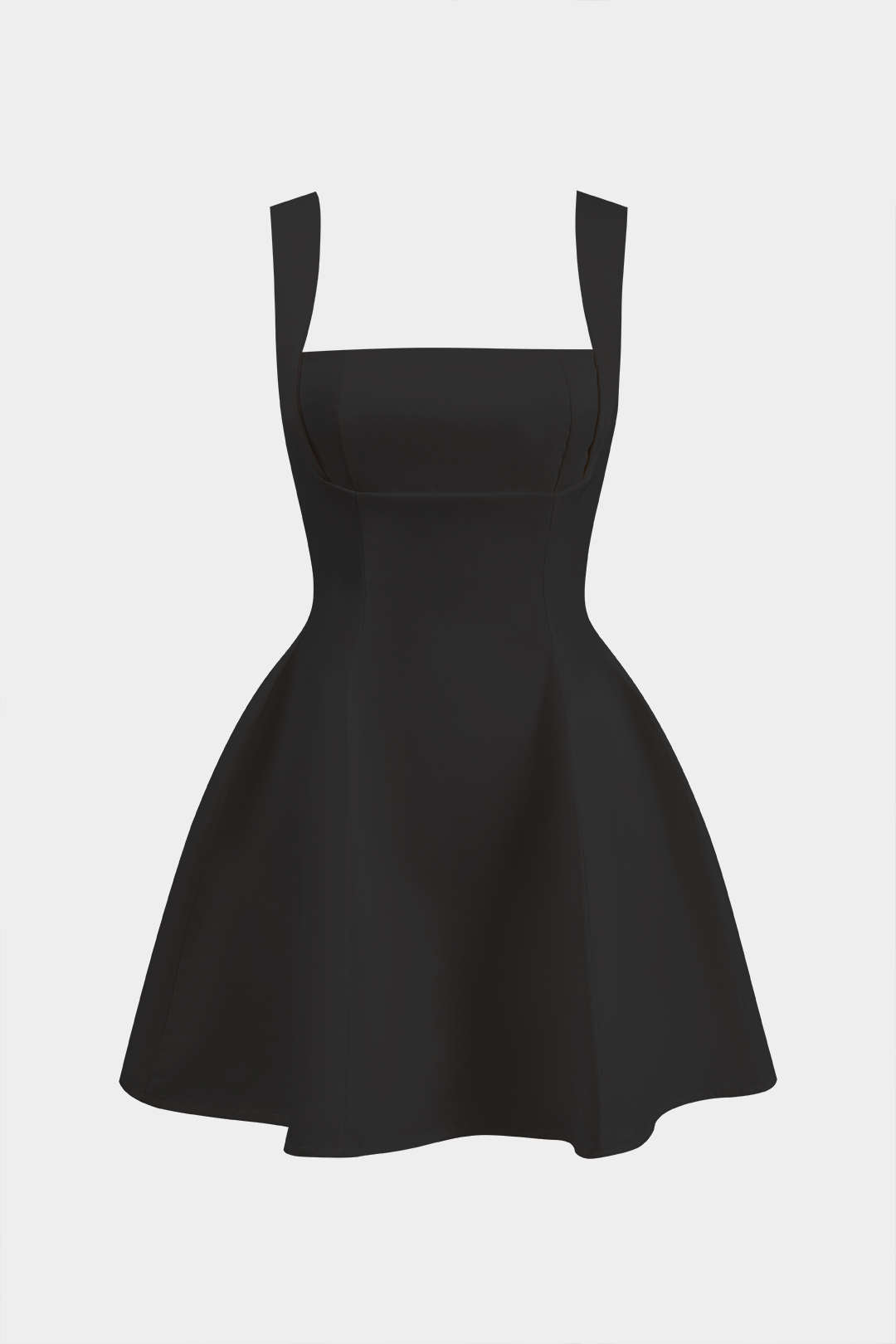 Vestido Mini Con Escote En V Y Cremallera Trasera Elegante