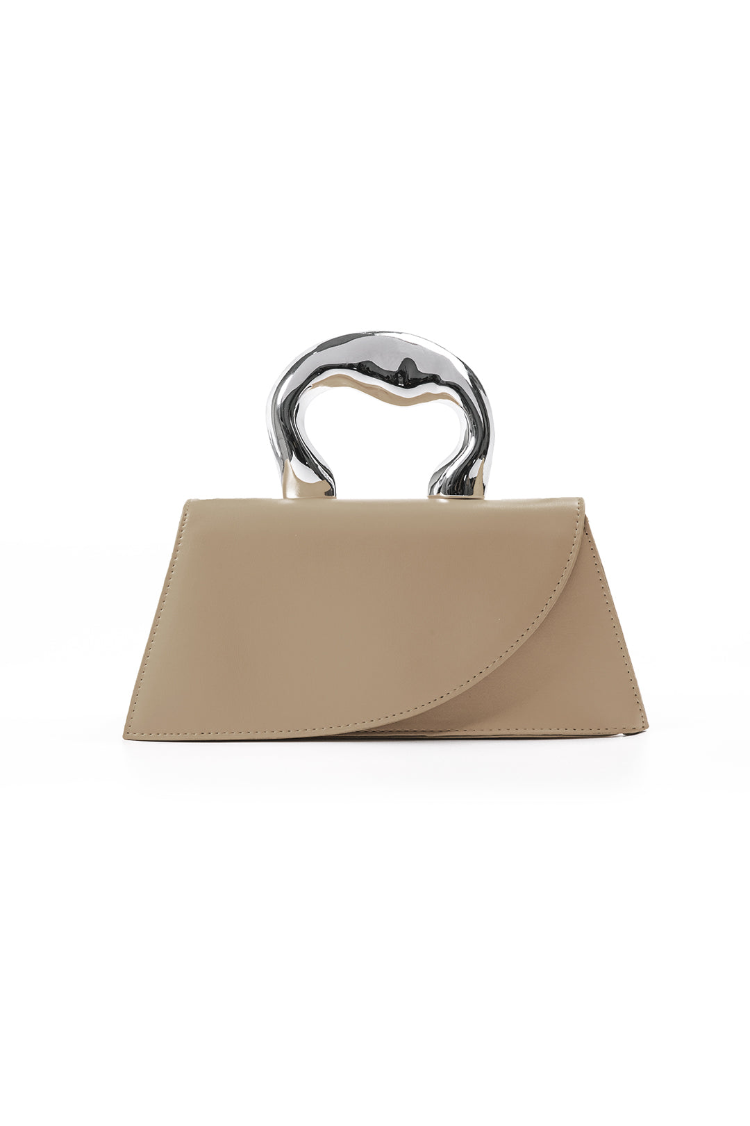 Bolso de Hombro Trapezoidal Texturizado Elegante y Moderno