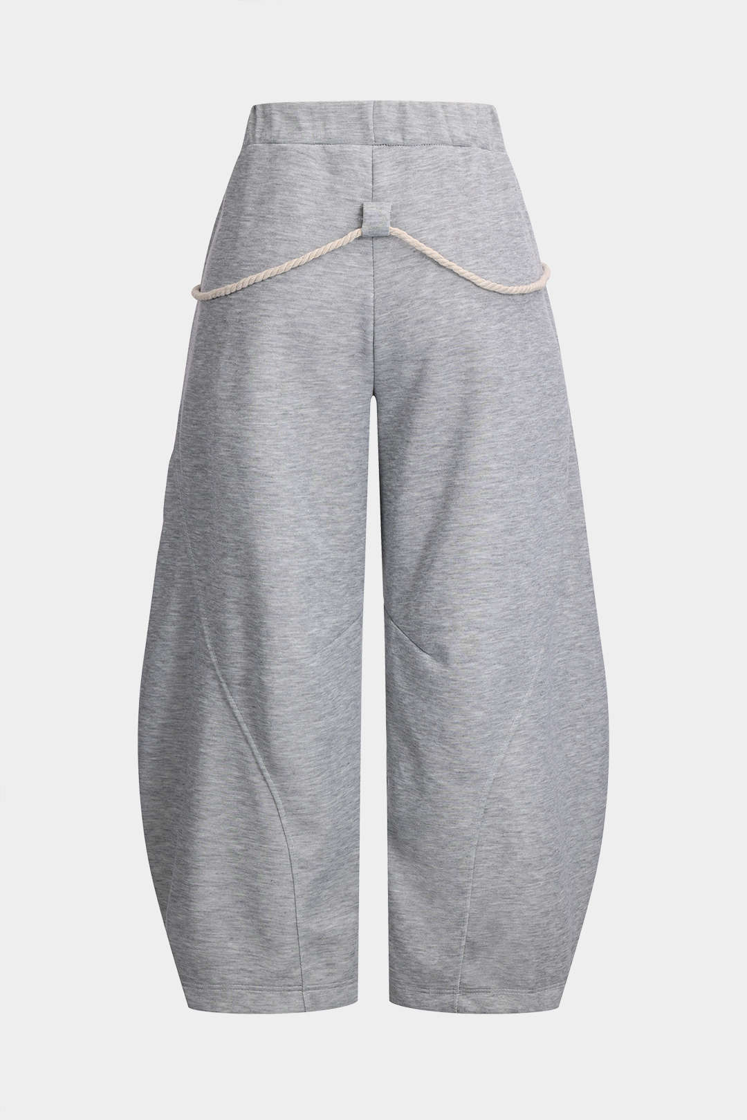 Pantalones Anchos con Cordón y Silueta Drapeada Suave