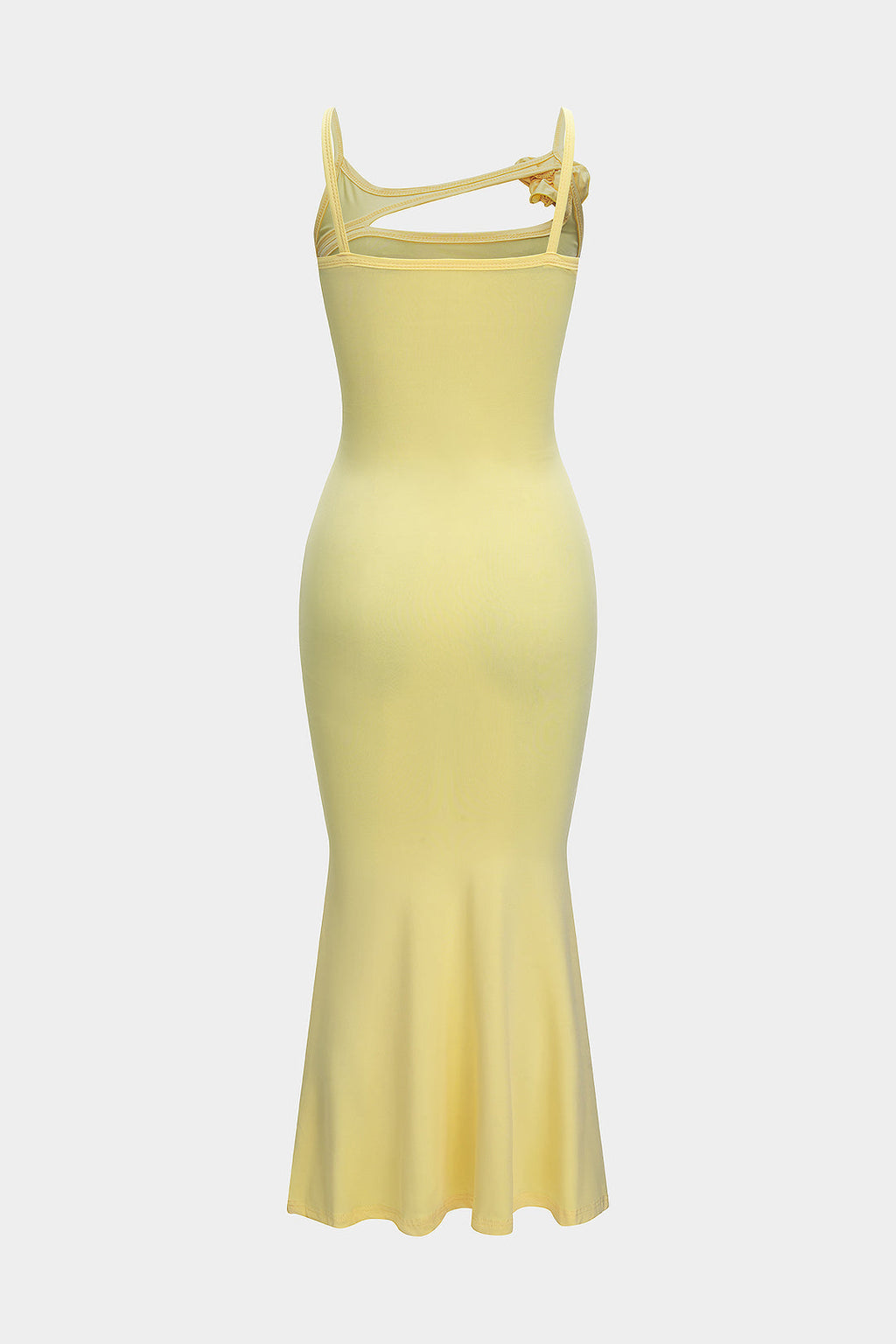 Vestido Maxi Sirena Sin Mangas Con Recortes 3D Florales