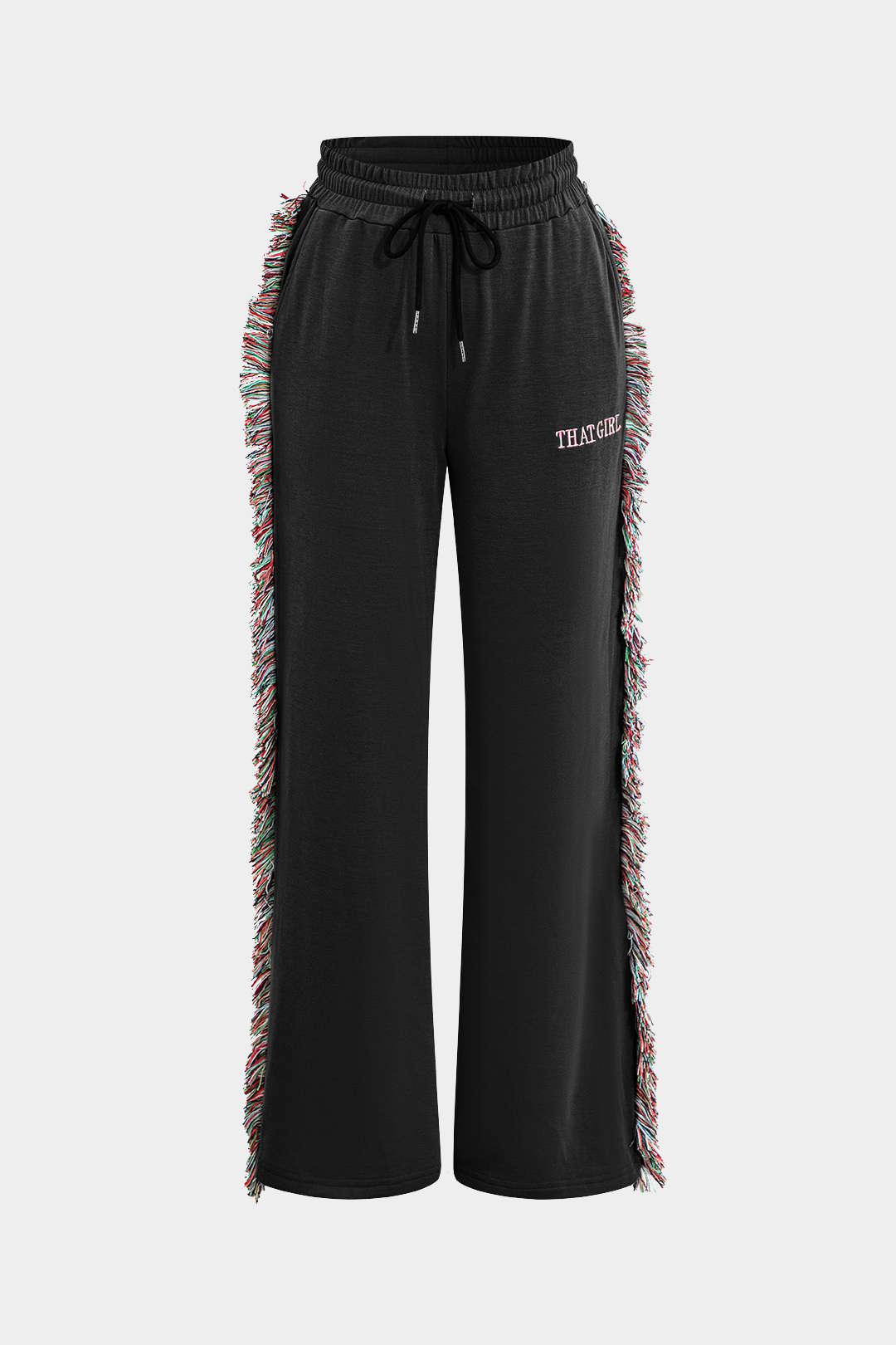 Conjunto Dos Piezas Camiseta Impresa Pantalones con Borlas