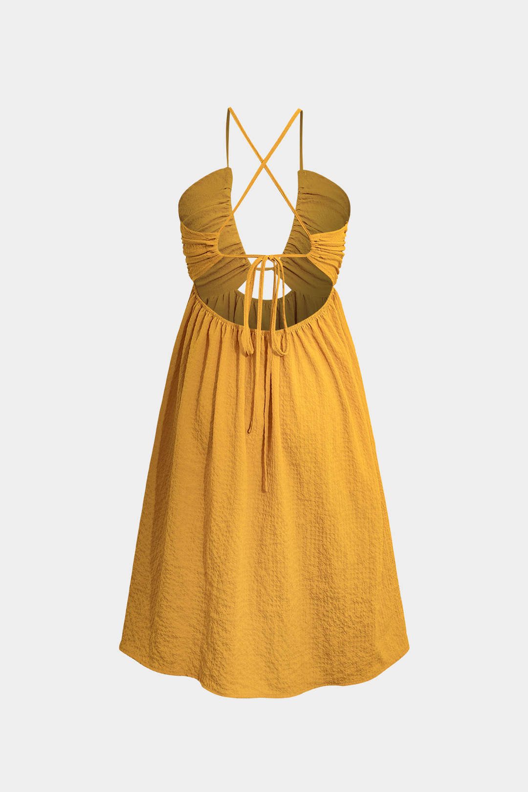 Vestido Midi Elegante Sin Espalda Abertura Escote En V