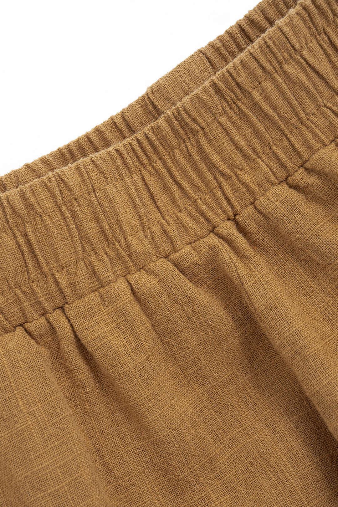 Pantalones Anchos Con Bolsillos Fruncidos Mujer Casual