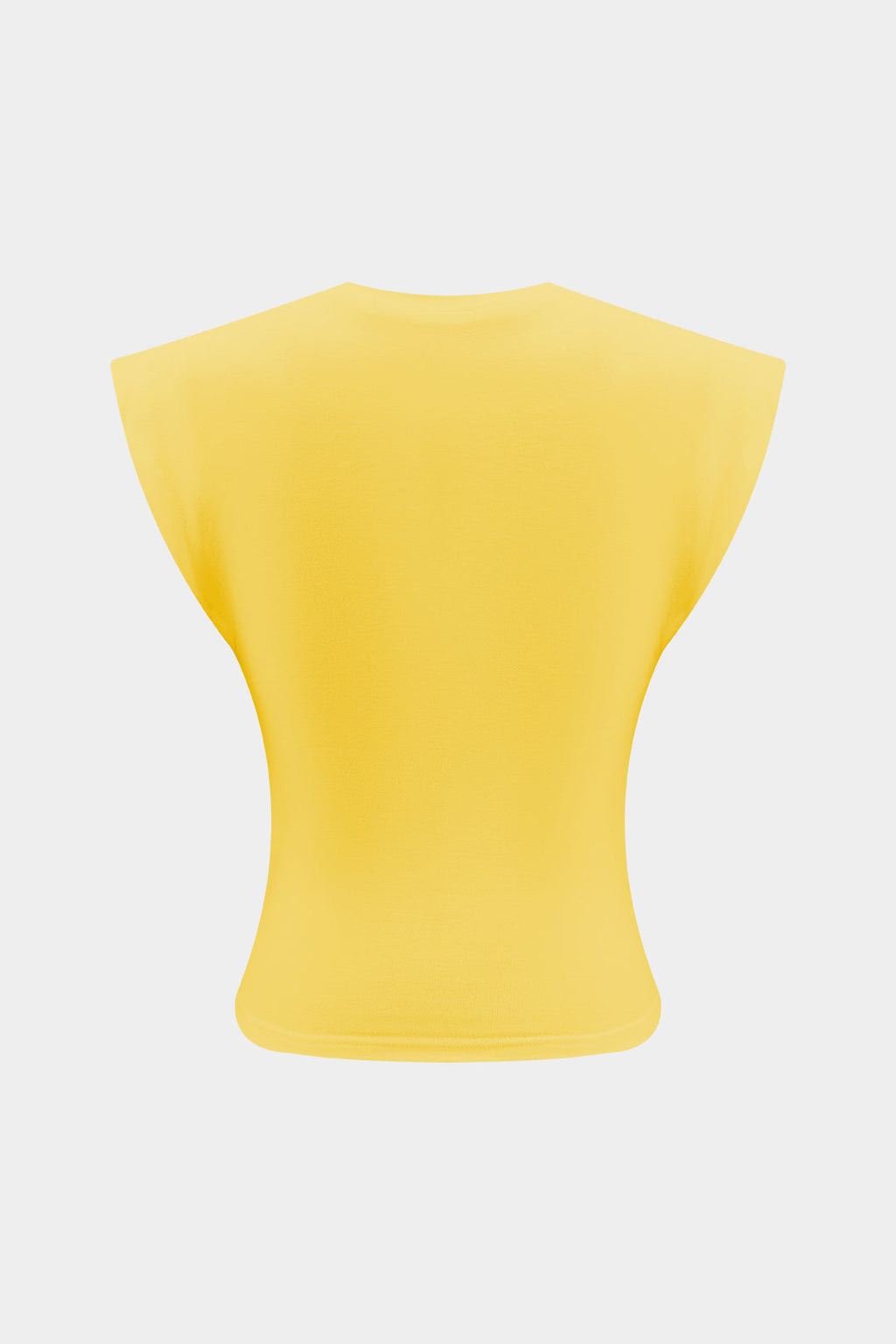 Camiseta De Algodón A Canalé Con Cuello Redondo Liso Diario