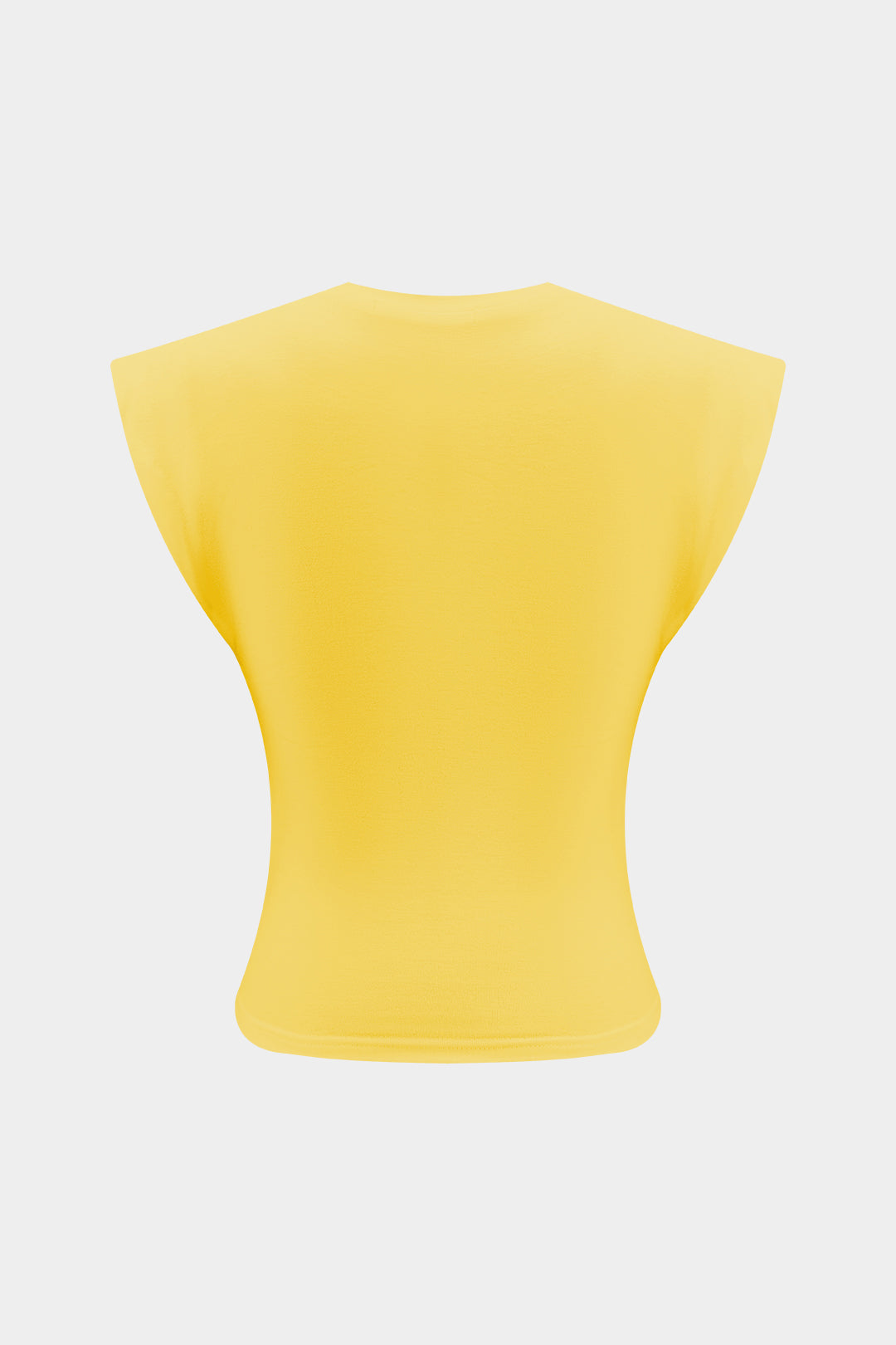 Camiseta De Algodón A Canalé Con Cuello Redondo Liso Diario