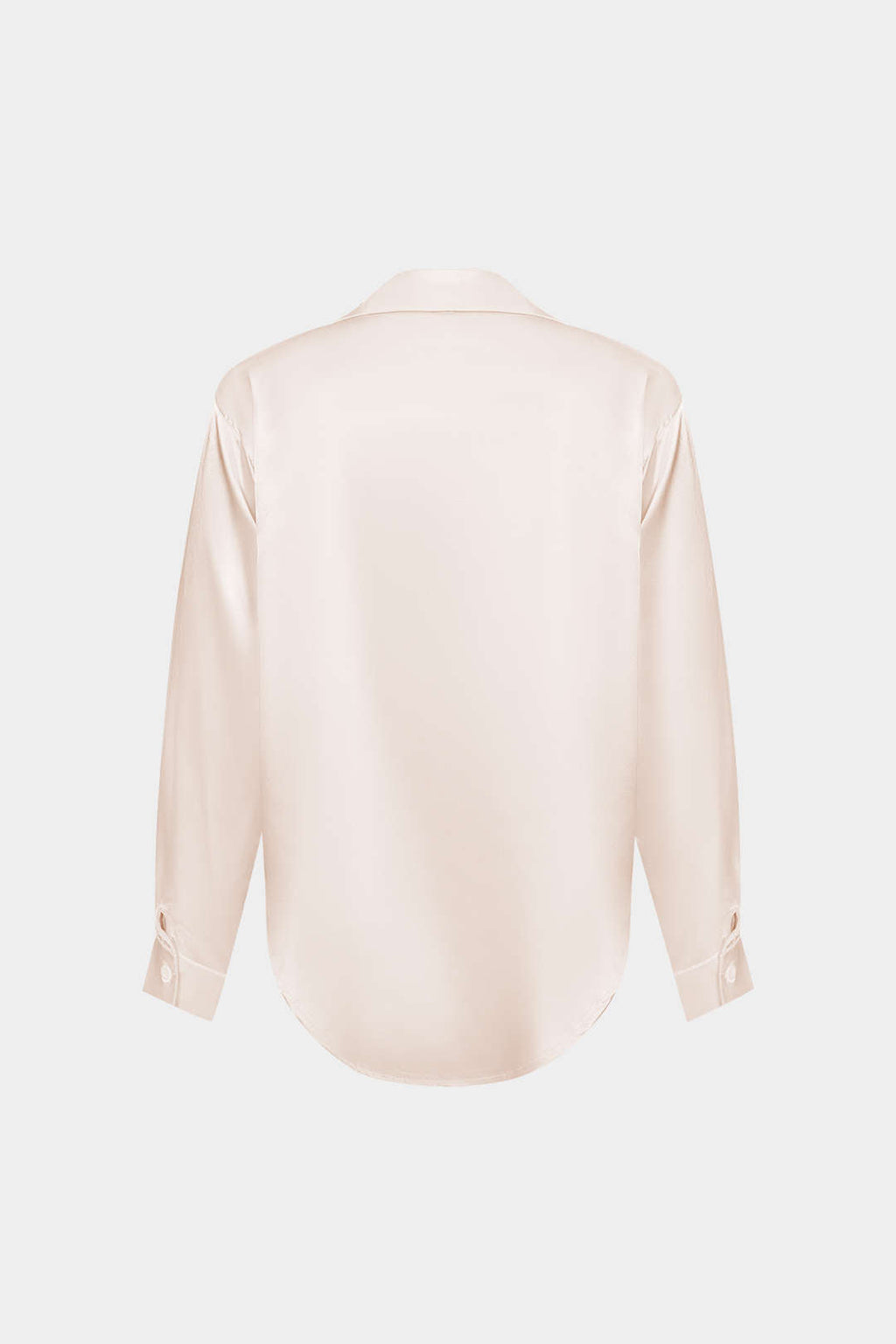 Camisa Satinada De Manga Larga Con Silueta Elegante