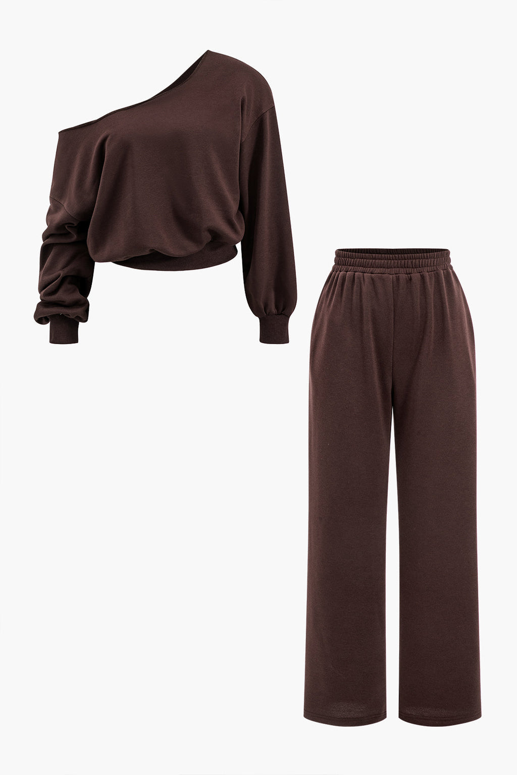 Conjunto Dos Piezas Top Asimétrico Y Pantalón Diario