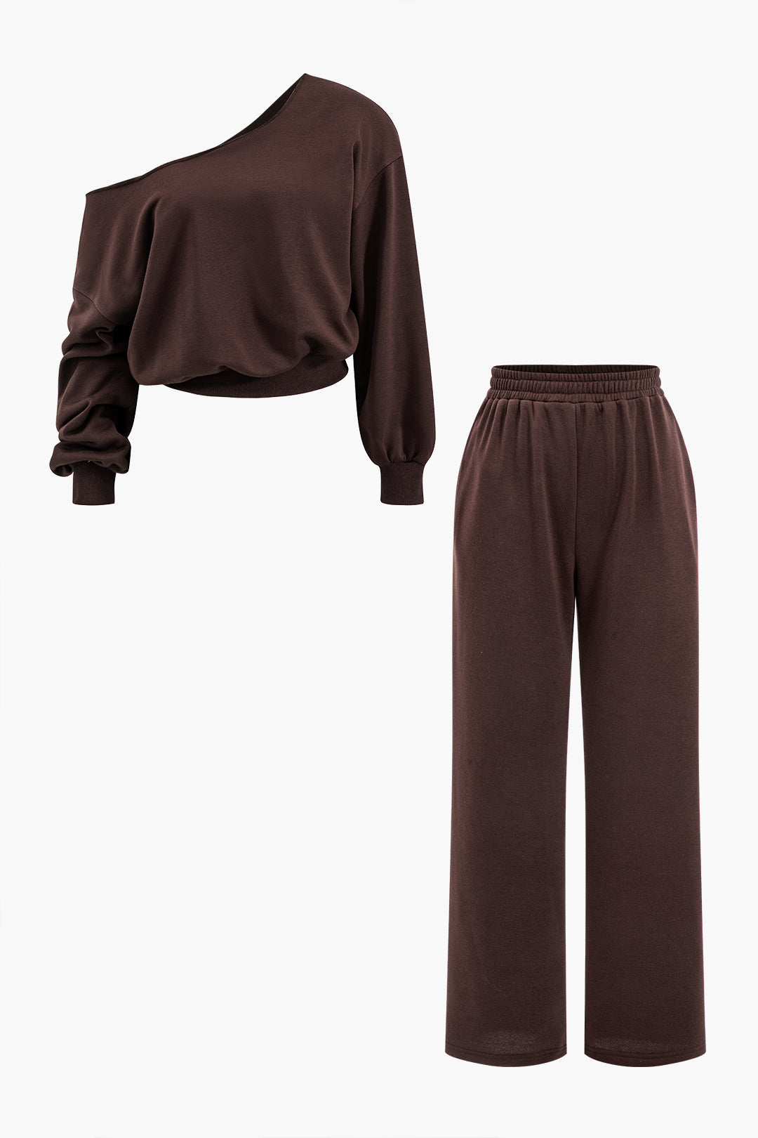 Conjunto Dos Piezas Top Asimétrico Y Pantalón Diario