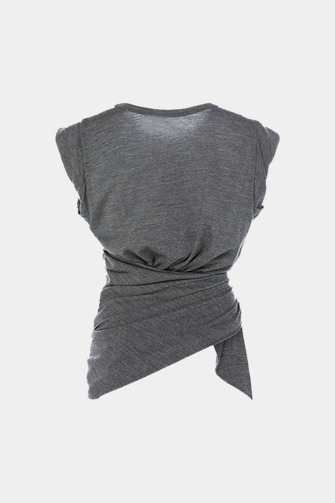Camiseta Con Detalle Asimétrico Fruncido Y Elegante Moderna