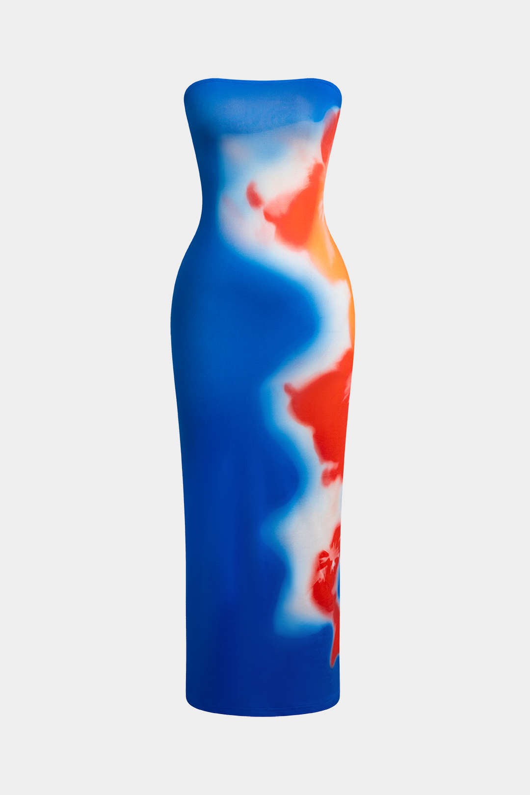Vestido Maxi Con Estampado Floral Rendija Elegante