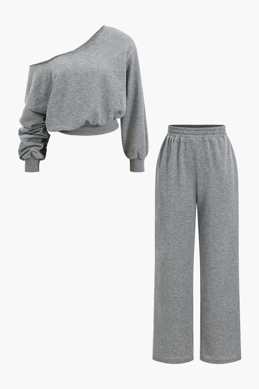 Conjunto Dos Piezas Top Asimétrico Y Pantalón Diario