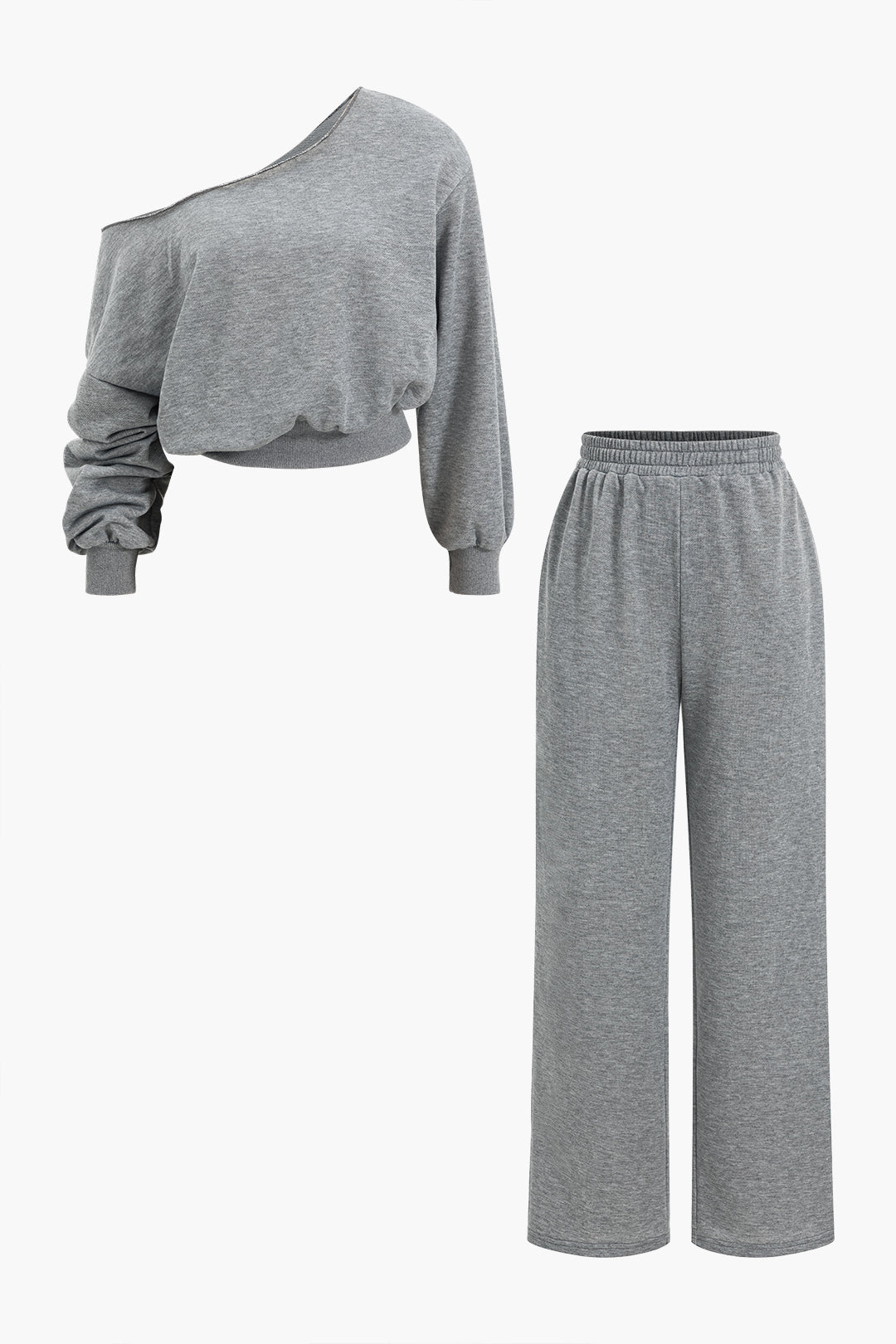 Conjunto Dos Piezas Top Asimétrico Y Pantalón Diario
