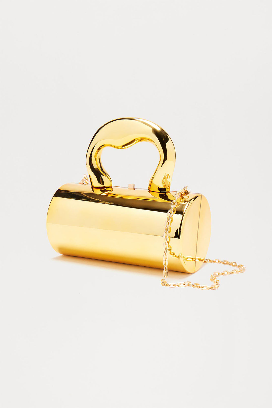 Bolso Tote Metálico Con Silueta Moderna Minimalista