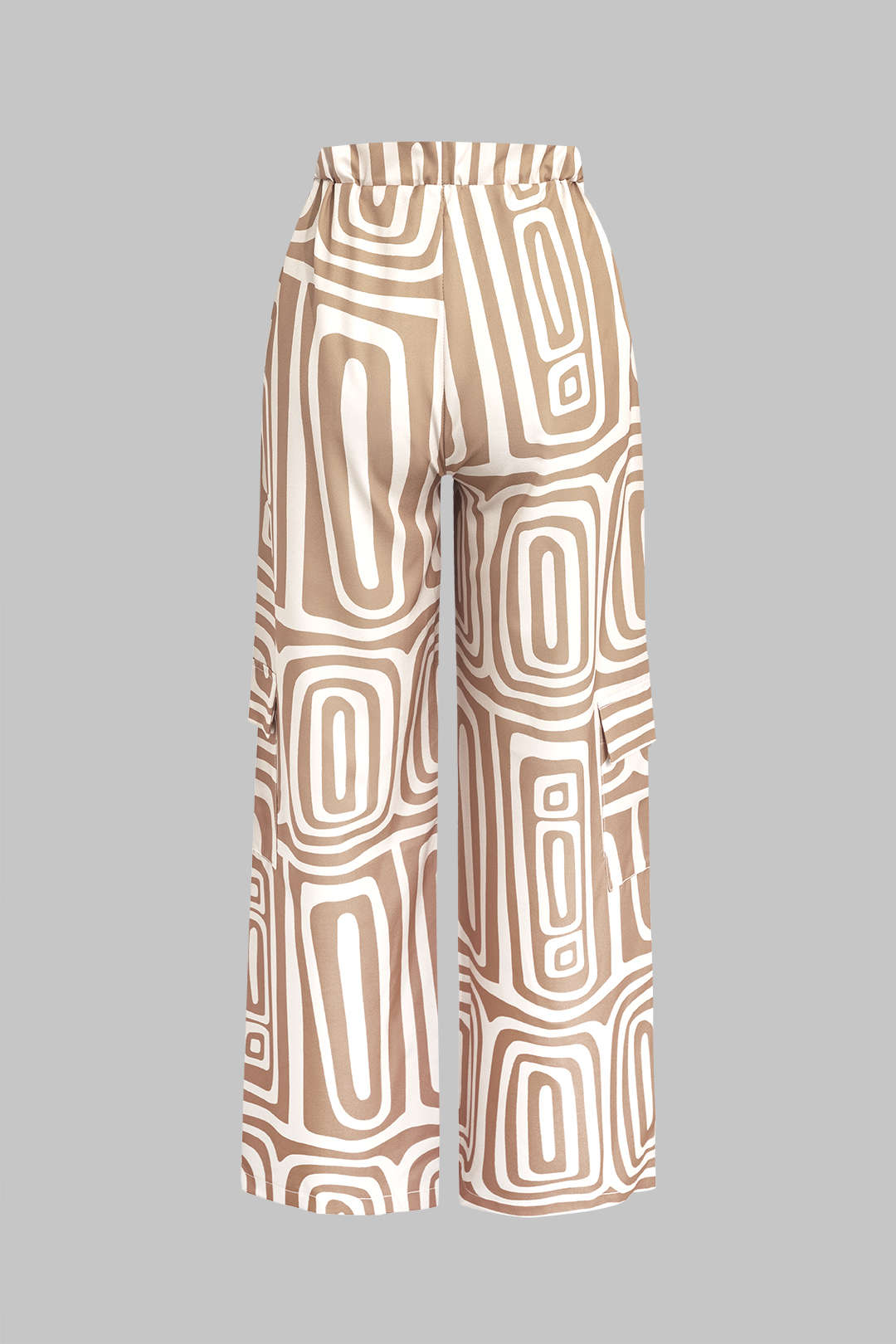 Conjunto Camisa Nudo Cálido Pantalón Estampado Artístico