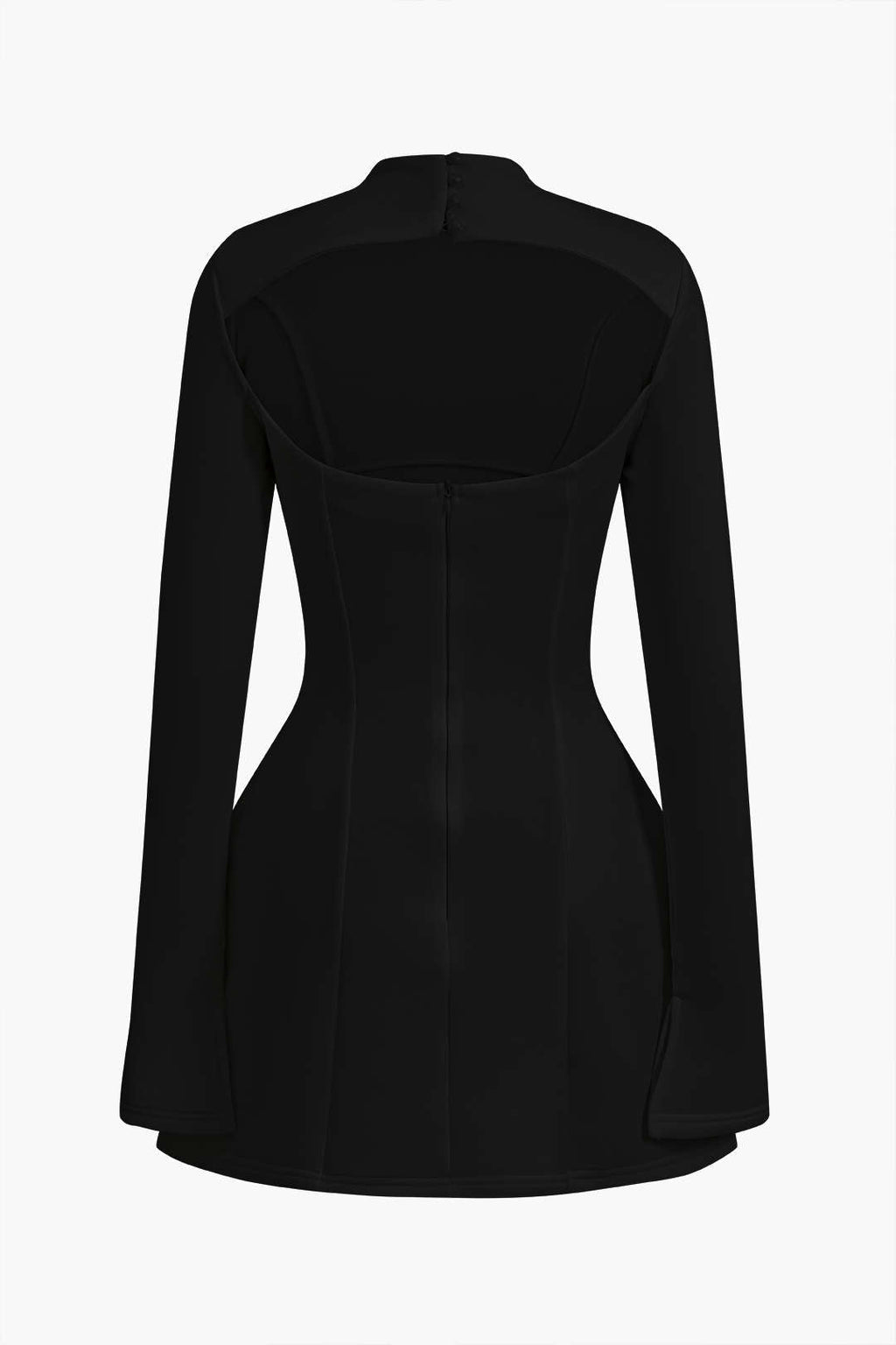Vestido Mini Con Espalda Descubierta Silueta Baja Elegante