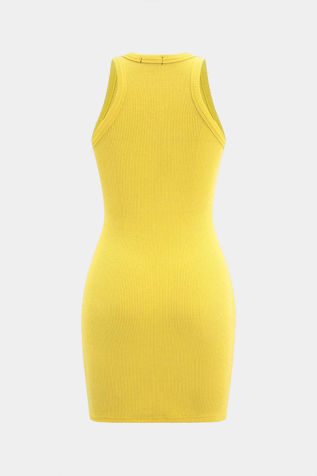Vestido Mini Sin Mangas Con Letra Bordada Elegante