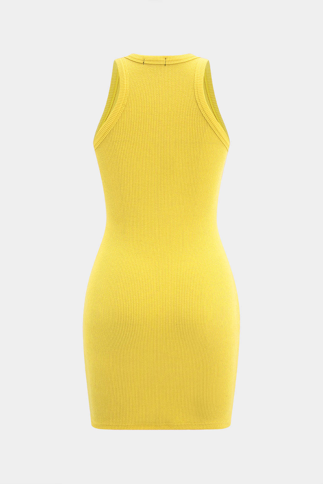 Vestido Mini Sin Mangas Con Letra Bordada Elegante