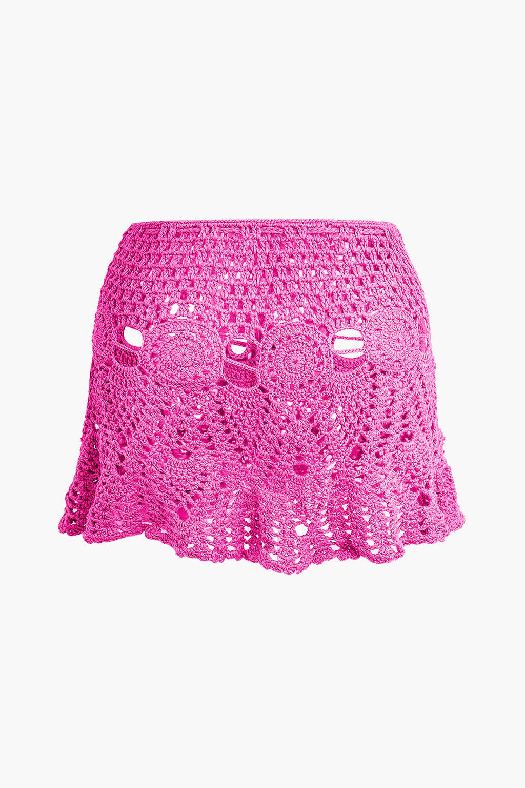 Conjunto Dos Piezas Ganchillo Halter Top Y Falda Mini