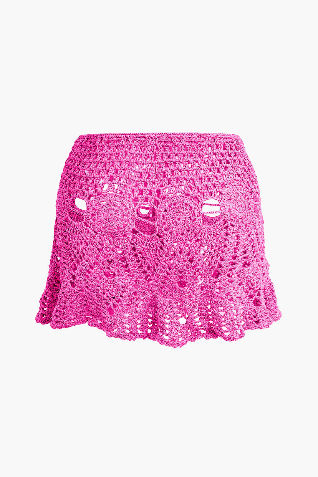 Conjunto Dos Piezas Ganchillo Halter Top Y Falda Mini