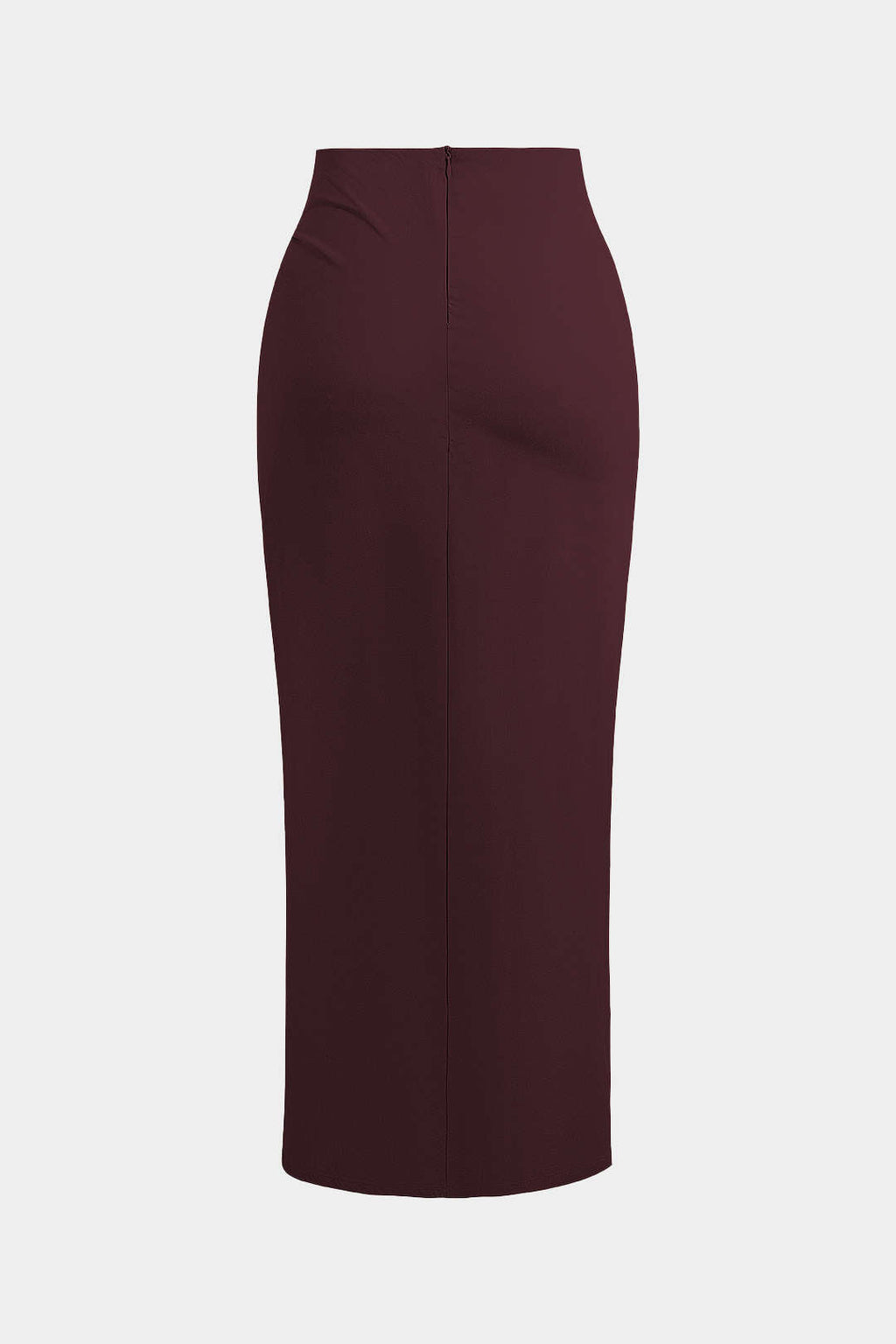 Falda Midi Asimétrica Nudo Twist Minimalista Elegante