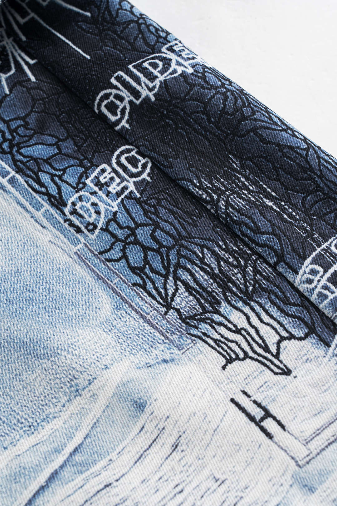 Pantalones Abstractos Con Bolsillos Botón Diario Estilo