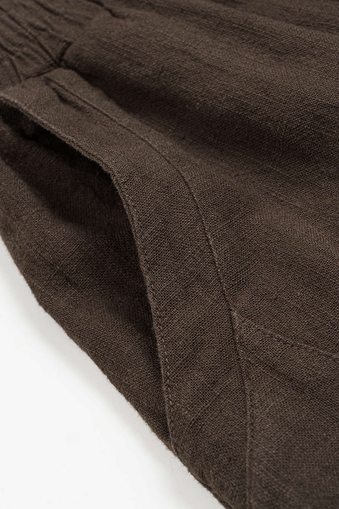 Pantalones Anchos Con Bolsillos Fruncidos Mujer Casual