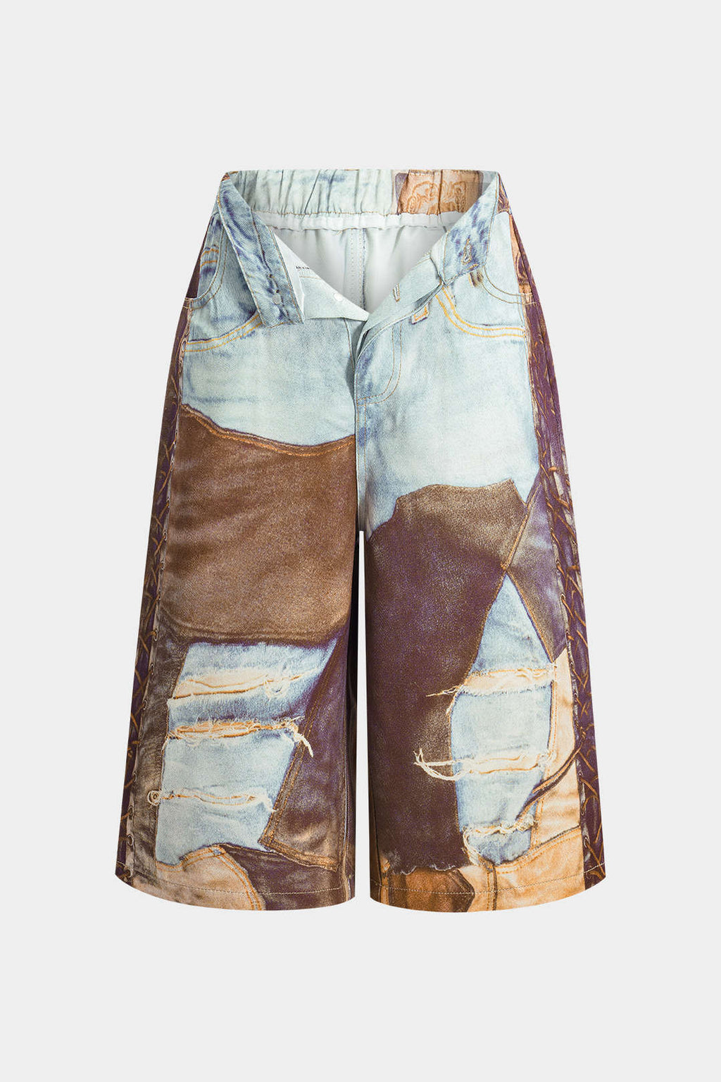 Shorts Anchos De Cadena Para Mujer Verano Elegante