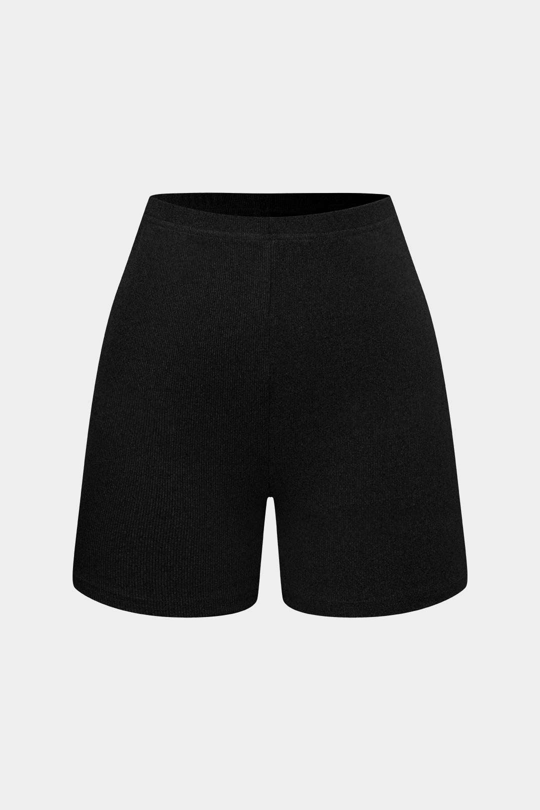 Conjunto Dos Piezas Top Sin Tirantes Y Shorts De Punto