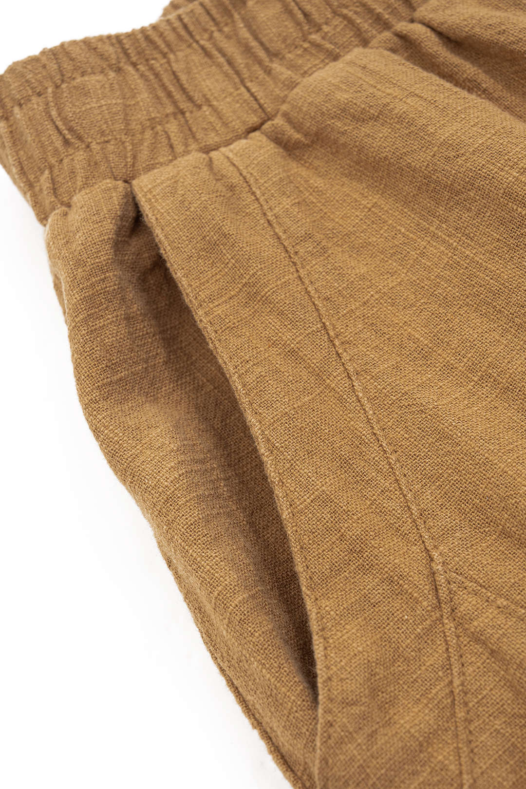 Pantalones Anchos Con Bolsillos Fruncidos Mujer Casual